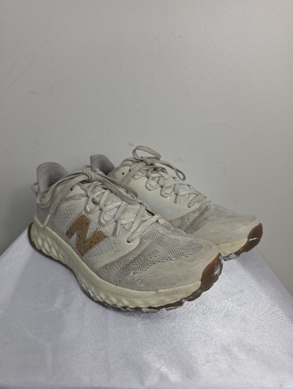 New Balance Womenโs Beige Running Sneakers